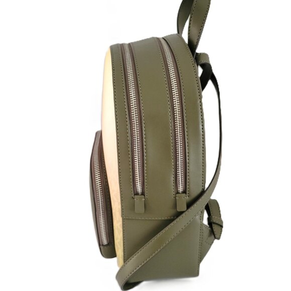 Michael Kors Jaycee Medium Zip Pocket Backpack MK Olive Multi Ombre - Picture 3 of 8